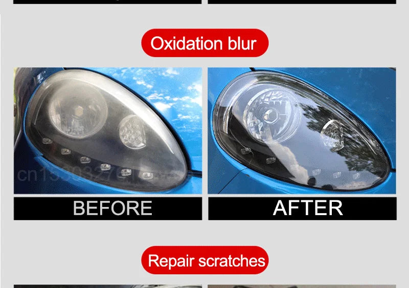 Car Headlight Restoration Polishing