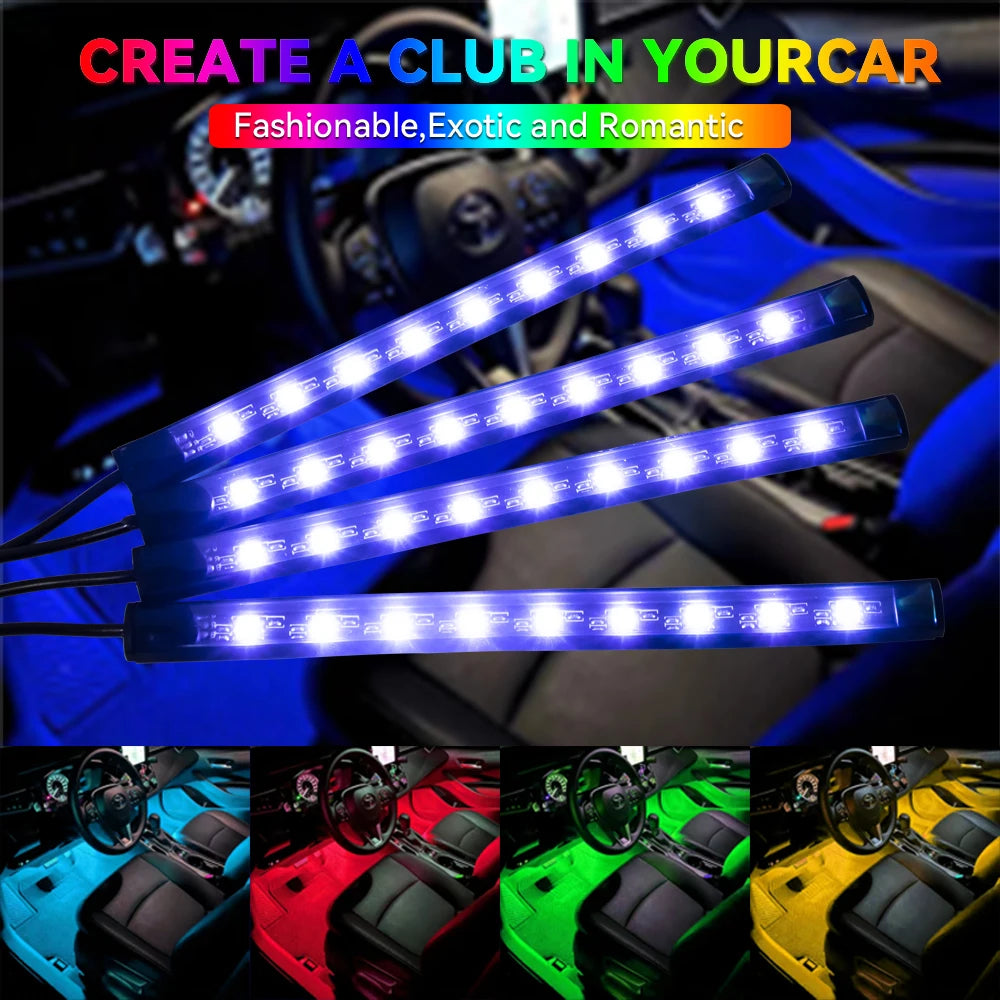 RGB Automotive Atmosphere Decorative Lamp Led Interior Light Strip Car