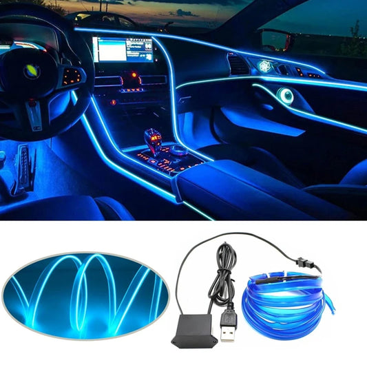 El Wire LED USB Flexible Neon Interior Lights Assembly Light For Automotive Decoration Lighting Accessories