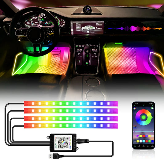 RGB Automotive Atmosphere Decorative Lamp Led Interior Light Strip Car